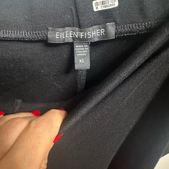 Eileen Fisher Classic Black Wide-Leg Pants - Picture 3 of 6